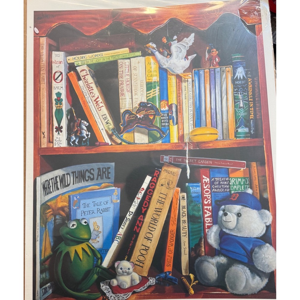 Lucy A. Synk Shelf of Wonder Signed Limited Edition 132/500 Lithograph Kermit